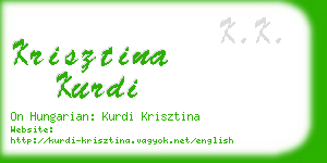 krisztina kurdi business card